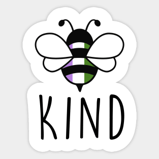 Be Kind Genderqueer Bee Gay Pride LGBT Rainbow Sticker